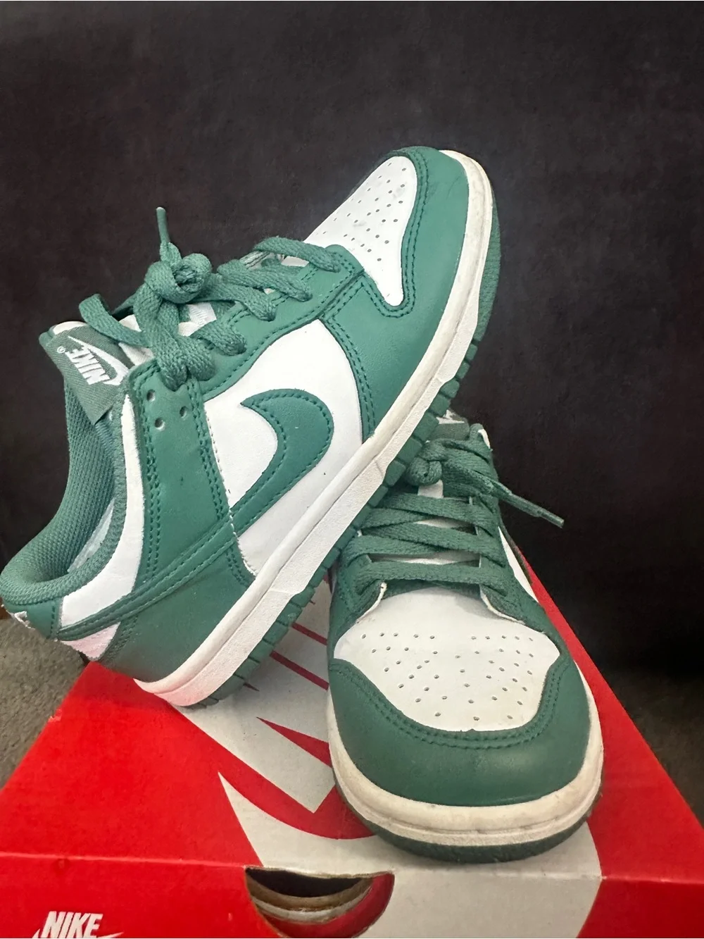 Nike Kids Low-Top Sneakers in Teal and White